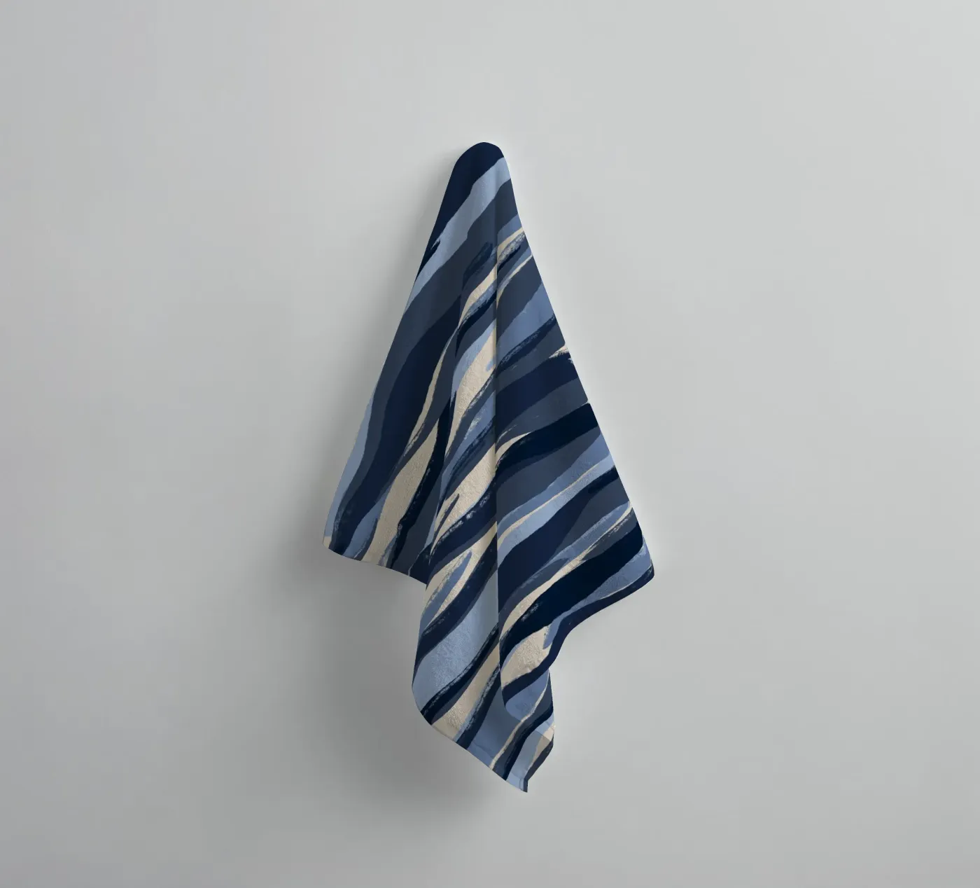 Blue Waves Pattern badhanddoek van treechild