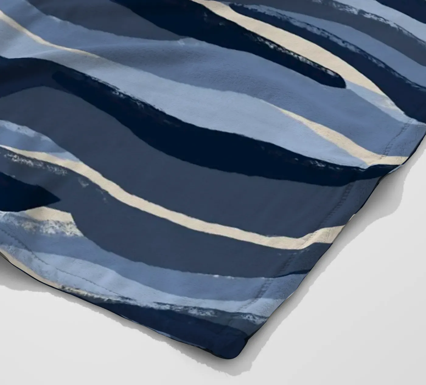 Blue Waves Pattern fleece blanket by treechild