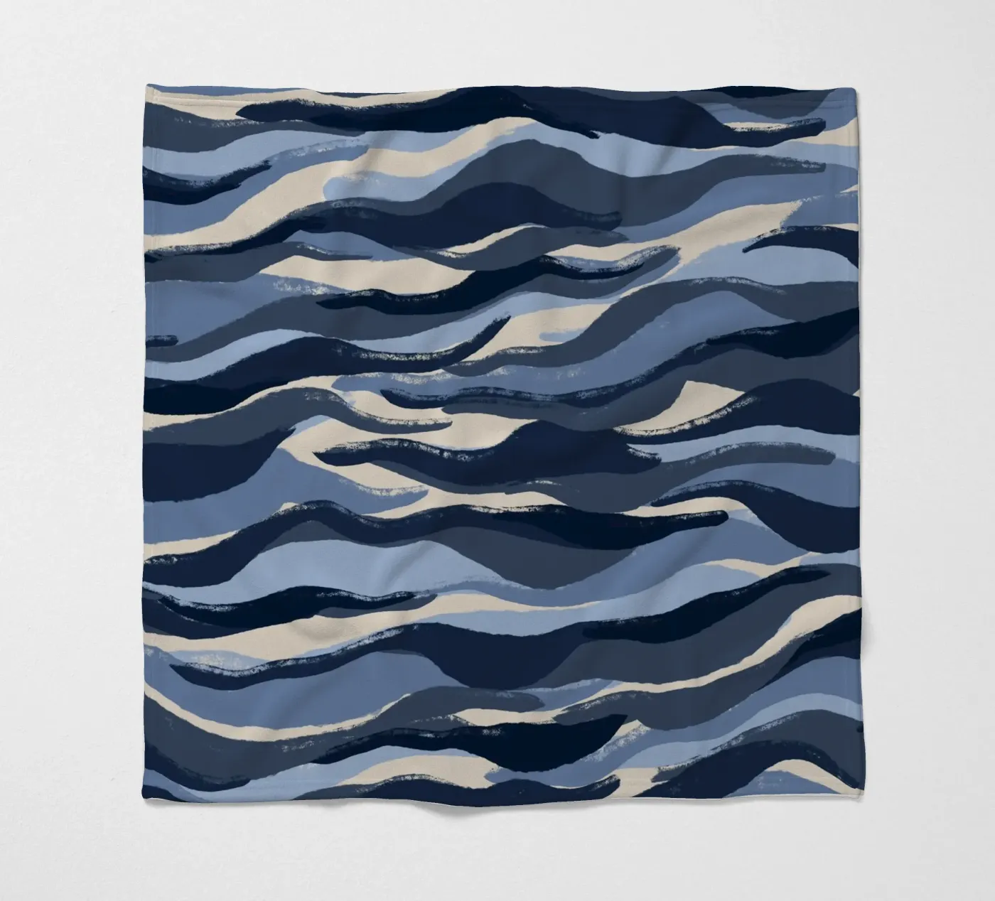 Blue Waves Pattern fleece blanket by treechild
