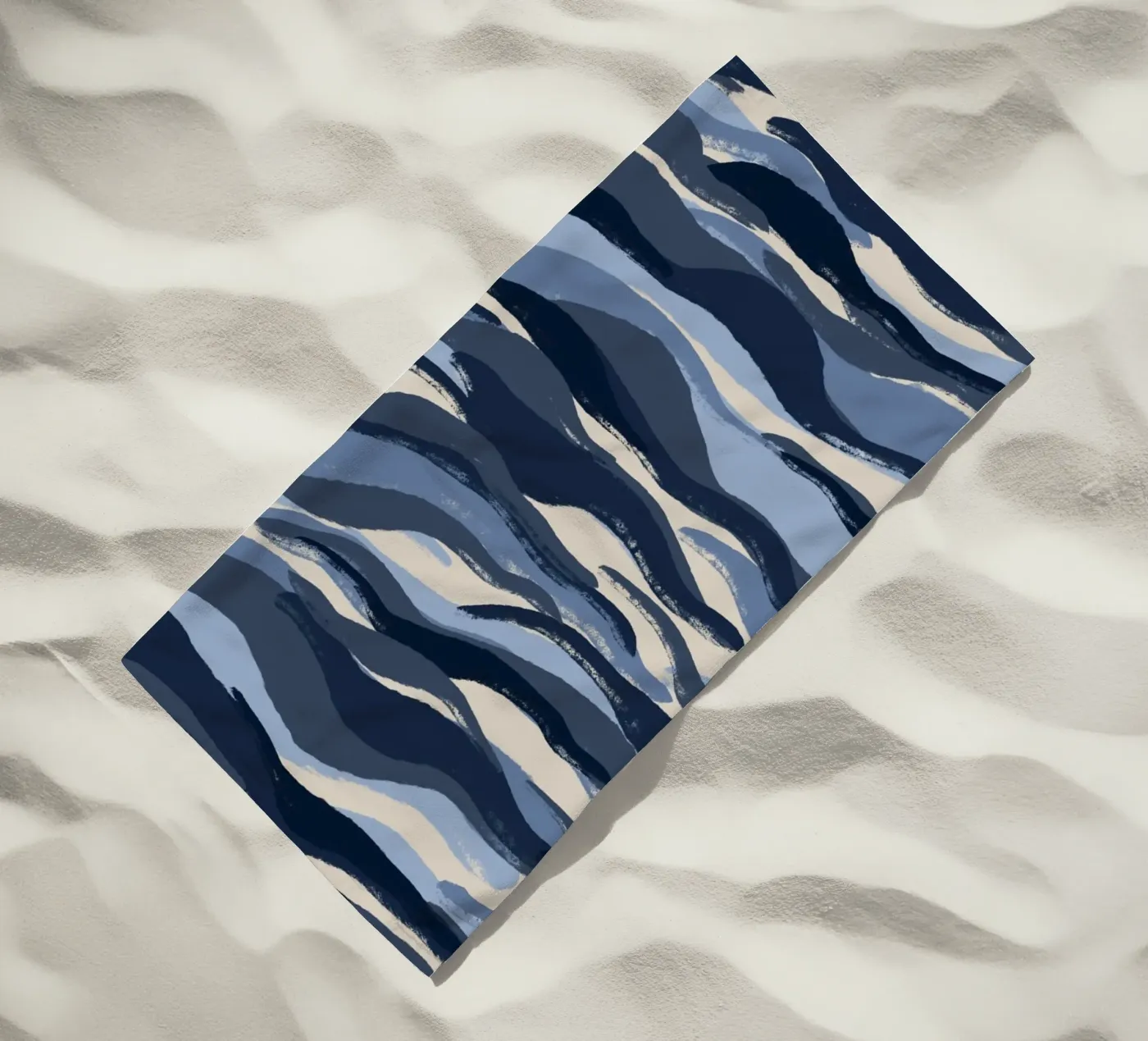 Blue Waves Pattern strandhanddoek van treechild