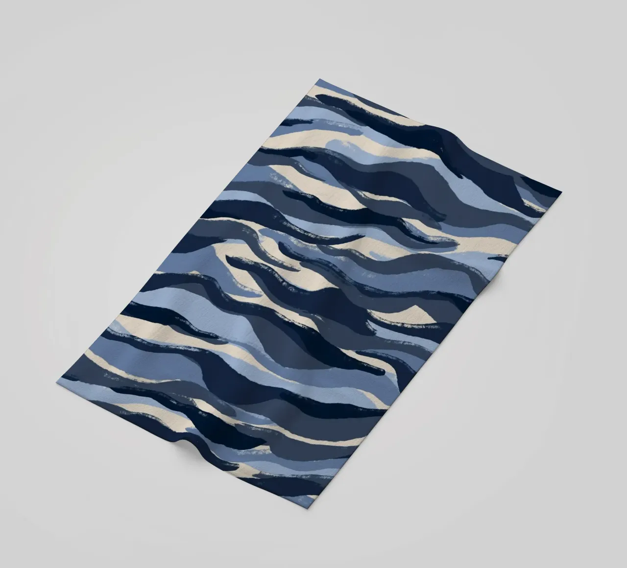 Blue Waves Pattern strandhanddoek van treechild