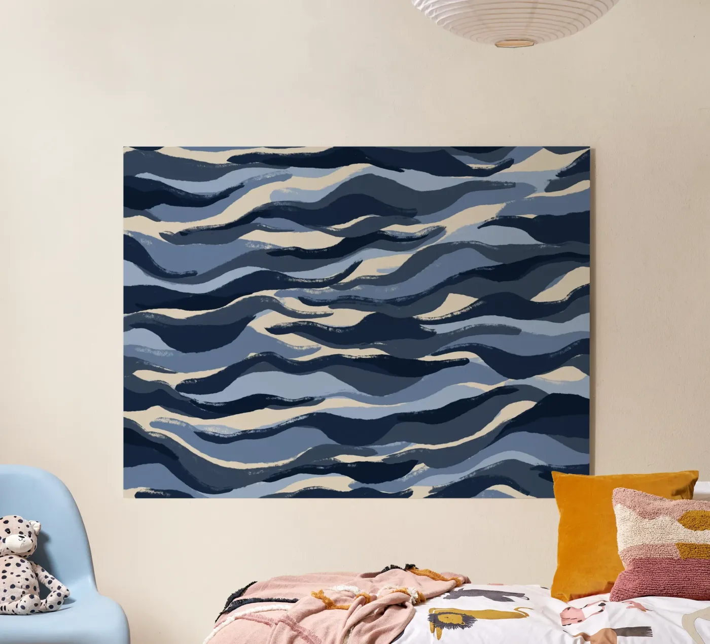 Blue Waves Pattern Acryl-Glas von treechild