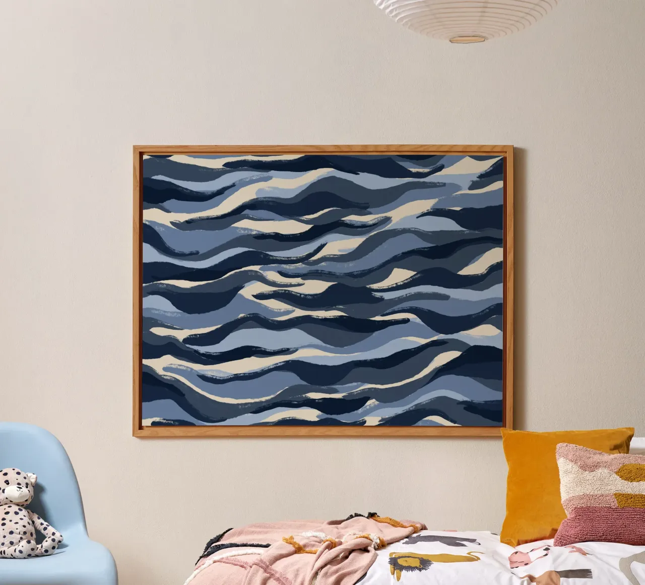 Blue Waves Pattern alluminio dibond da treechild