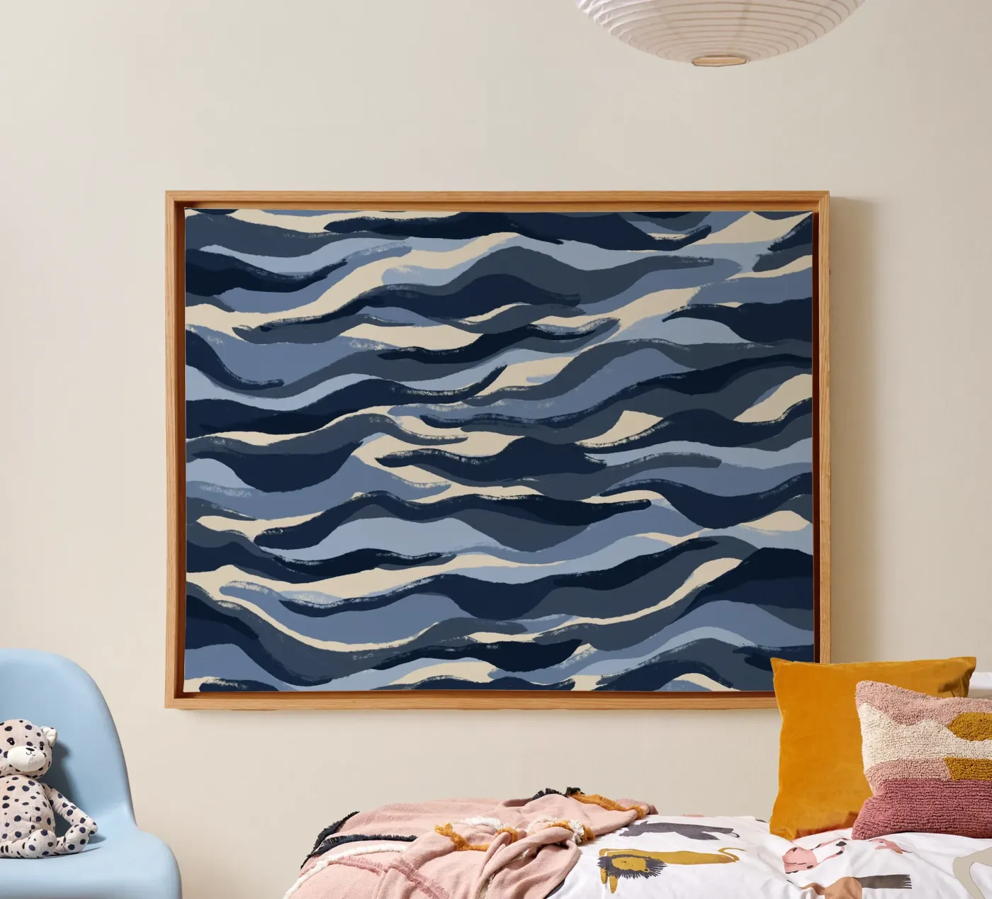 Blue Waves Pattern tela da treechild