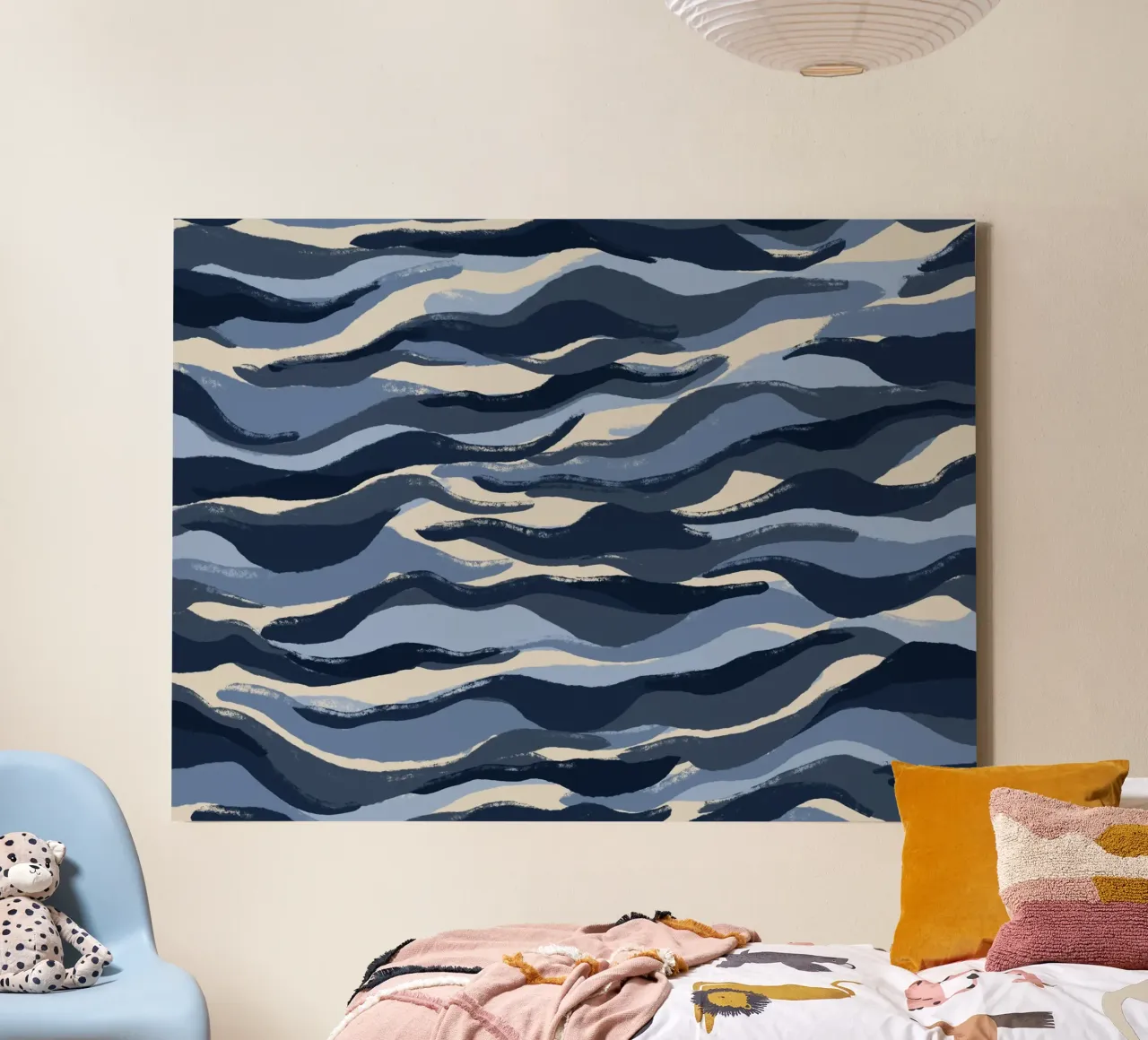 Blue Waves Pattern canvas by treechild