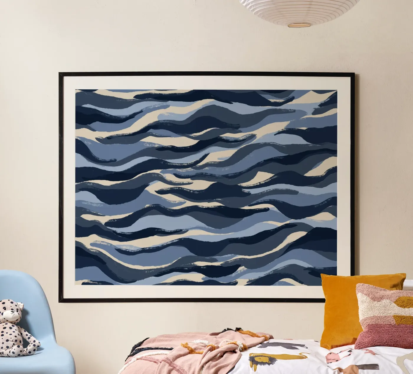 Blue Waves Pattern Poster von treechild