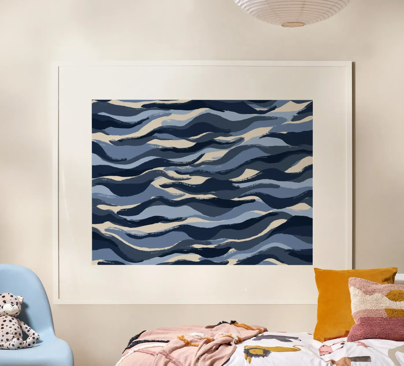 Blue Waves Pattern Poster von treechild