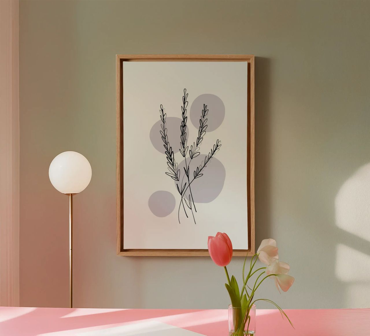 Alina Buffiere - Delicate Botanicals - Lavendar Leinwand von The Artcircle