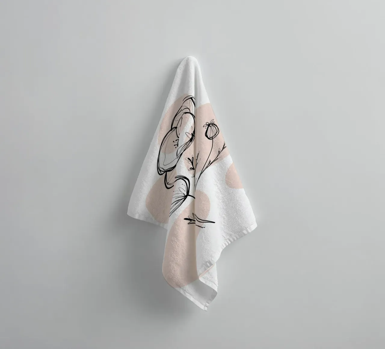 Alina Buffiere - Delicate Botanicals - Poppies asciugamano da bagno da The Artcircle
