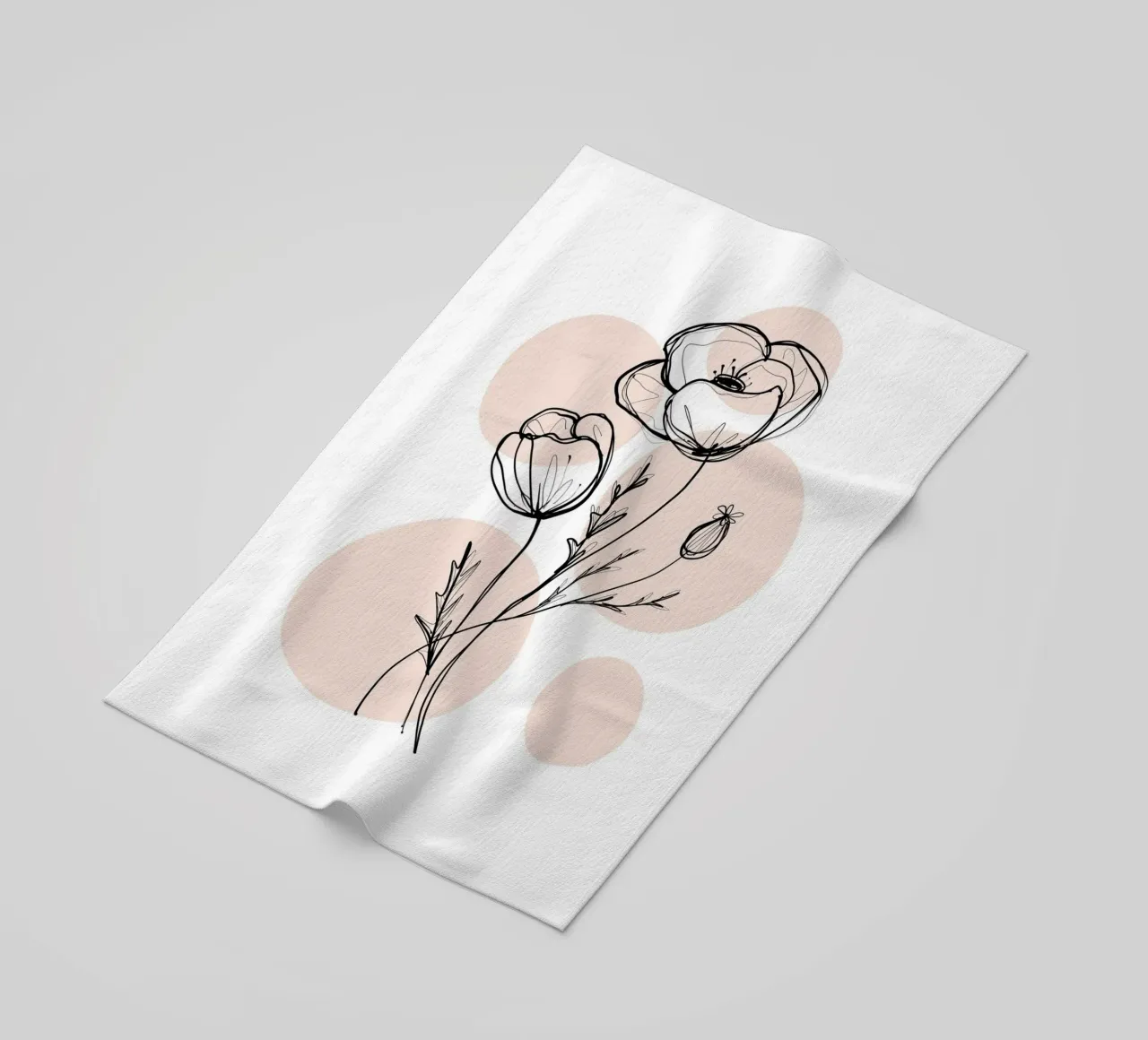 Alina Buffiere - Delicate Botanicals - Poppies telo mare da The Artcircle