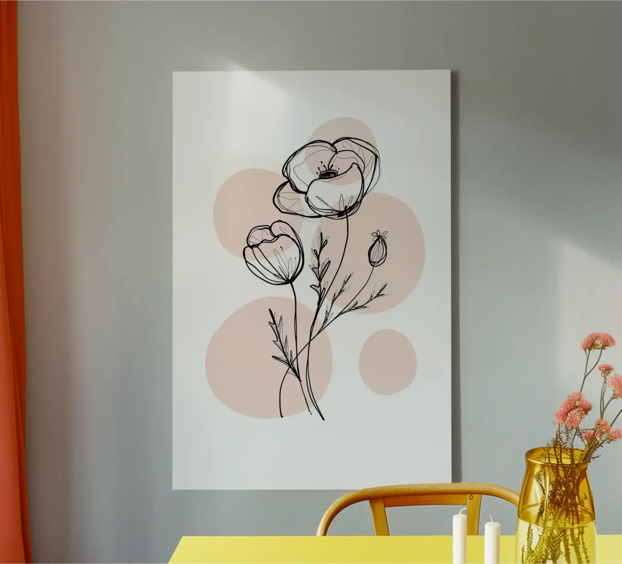 Alina Buffiere - Delicate Botanicals - Poppies tela con Cornice a cassetta da The Artcircle