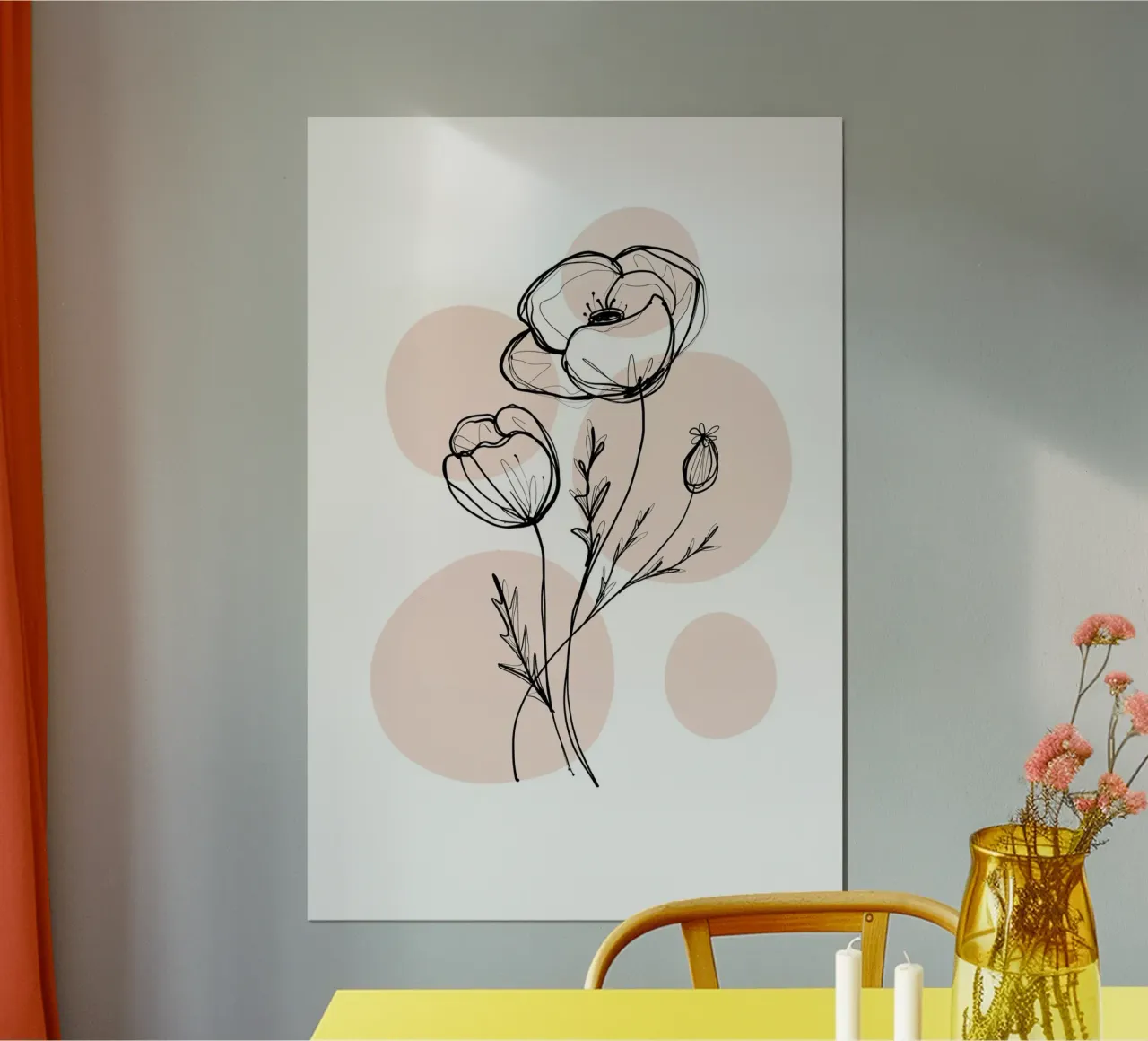 Alina Buffiere - Delicate Botanicals - Poppies poster da The Artcircle