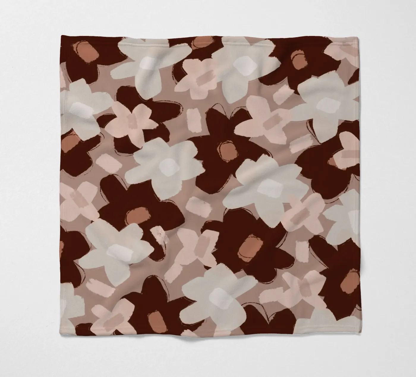 Pastel Flower Pattern Fleecedecke von treechild