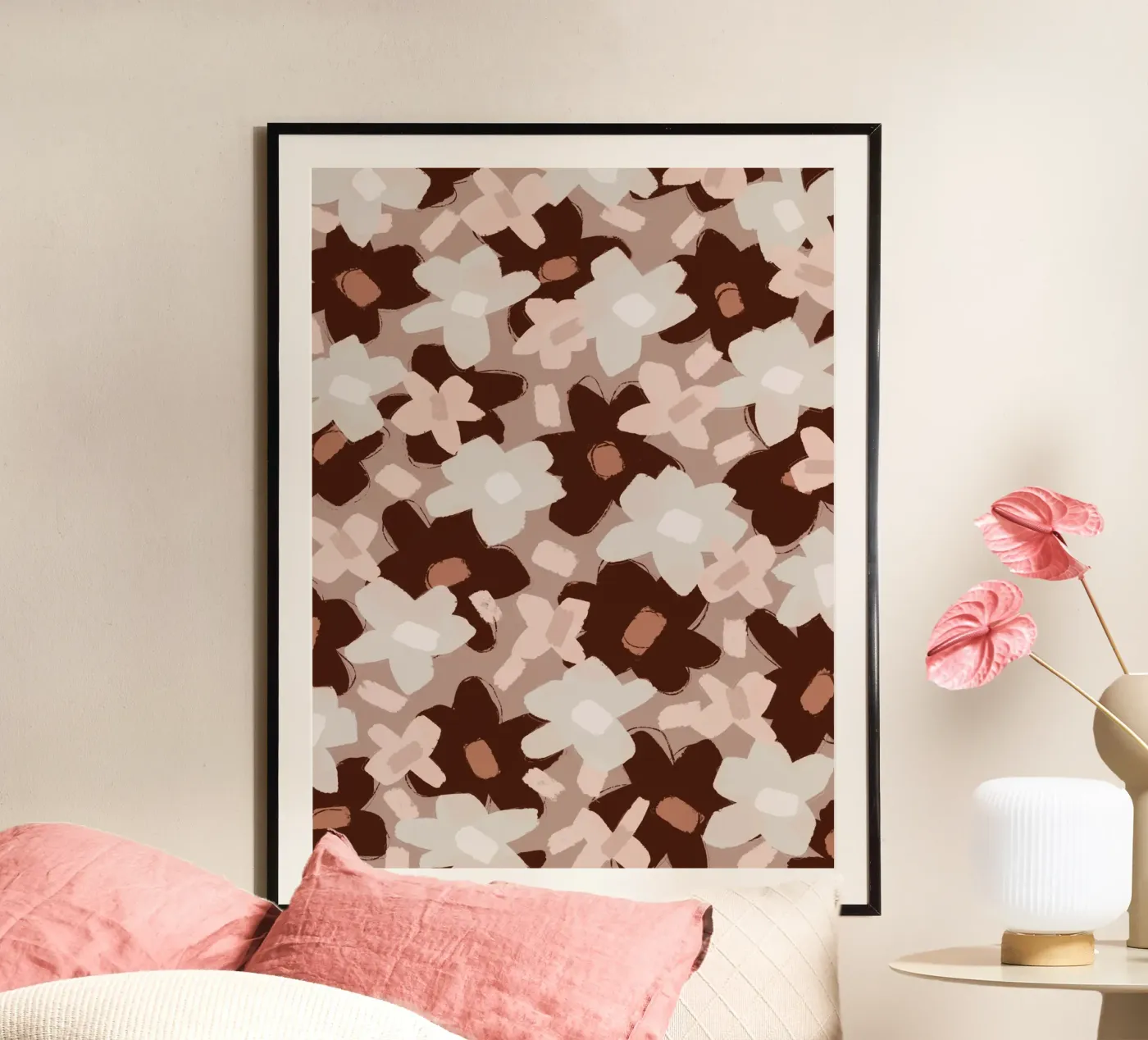 Pastel Flower Pattern poster by treechild
