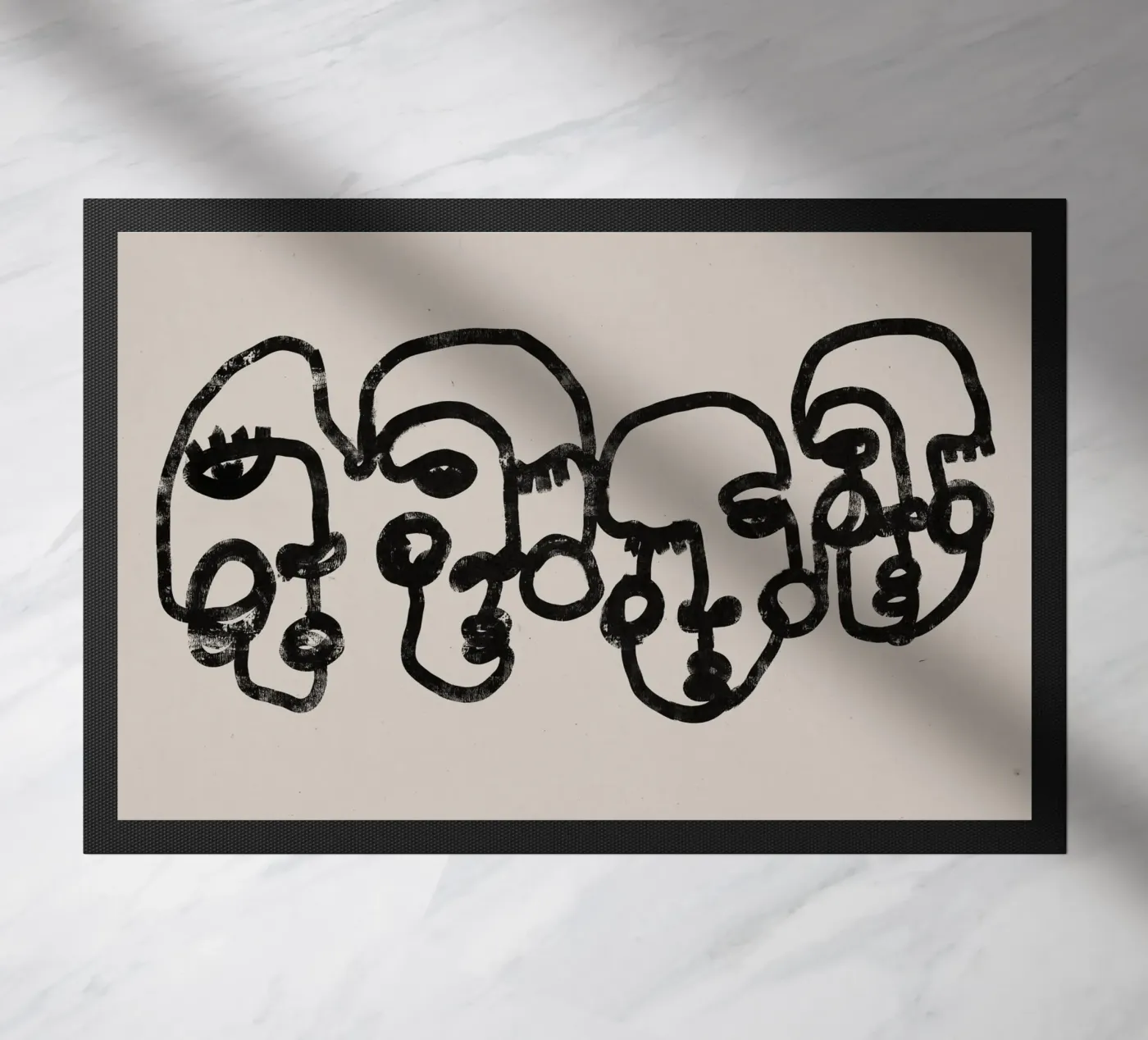 Four Faces Fußmatte von treechild