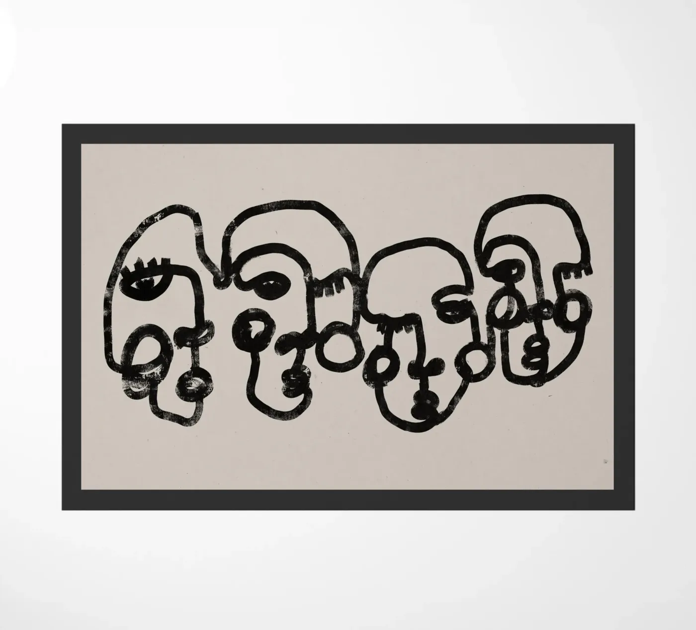 Four Faces Fußmatte von treechild