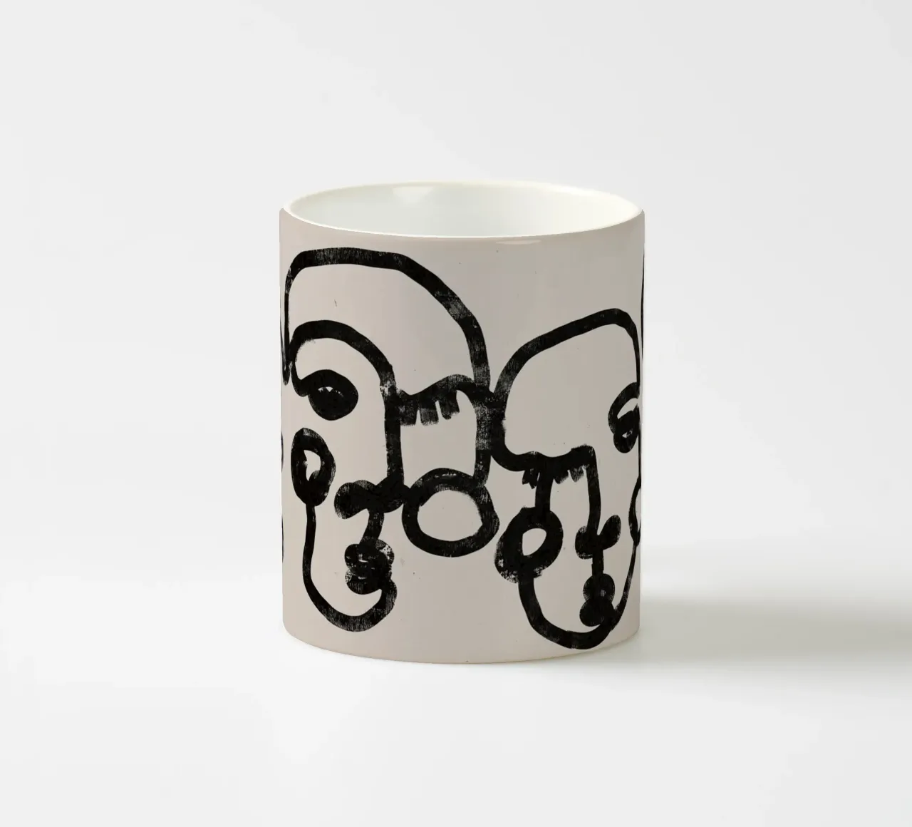 Four Faces tazza in ceramica da treechild