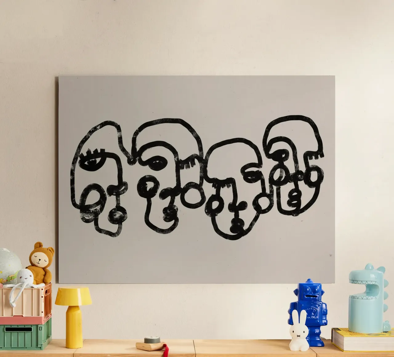 Four Faces Alu-Dibond von treechild