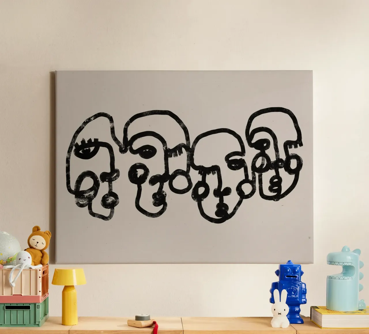 Four Faces canvas by treechild
