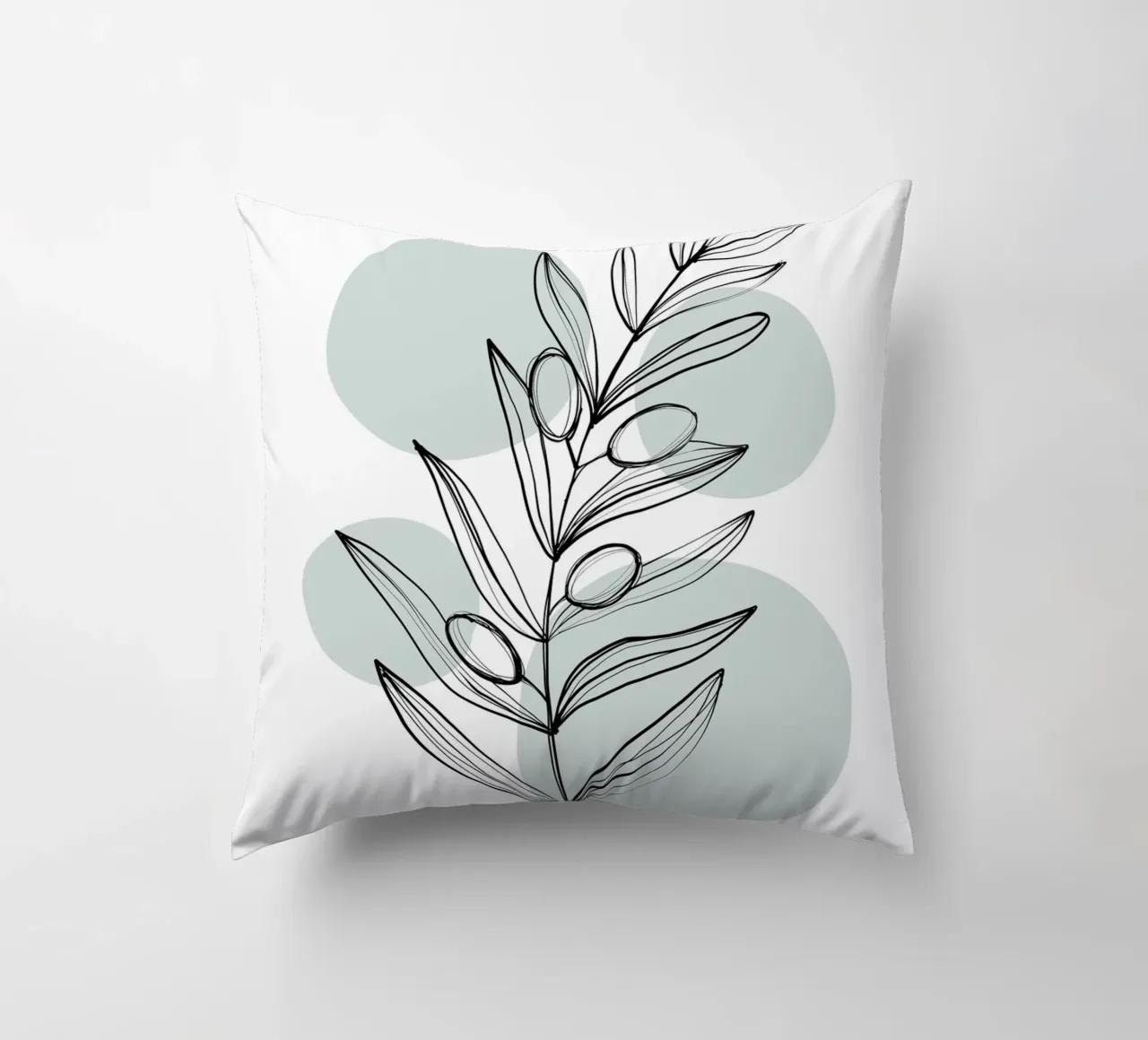 Alina Buffiere - Delicate Botanicals - Olive cuscino da The Artcircle