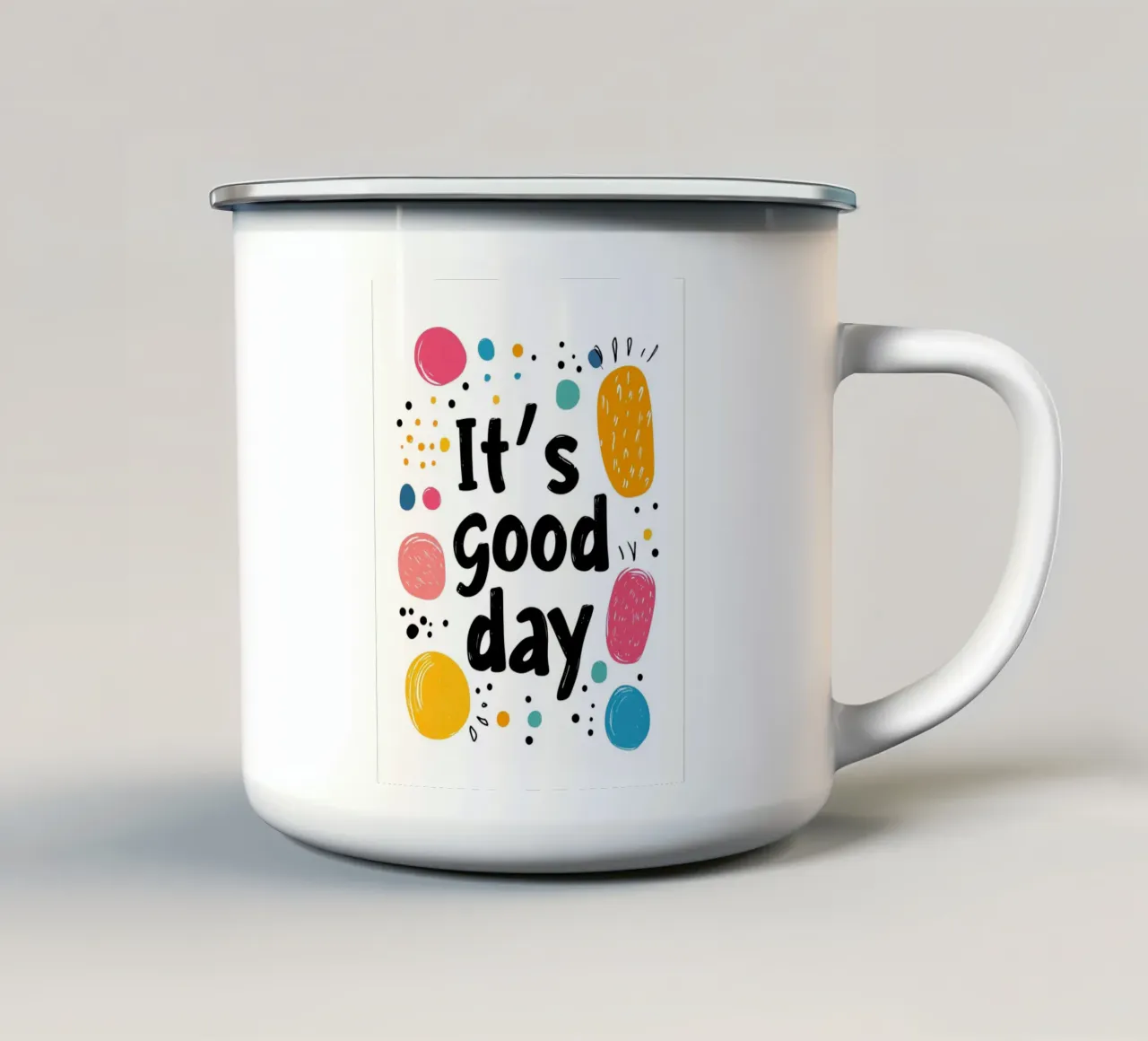 It's a good day - 1 tazza in smalto da Art Typo Essentiel