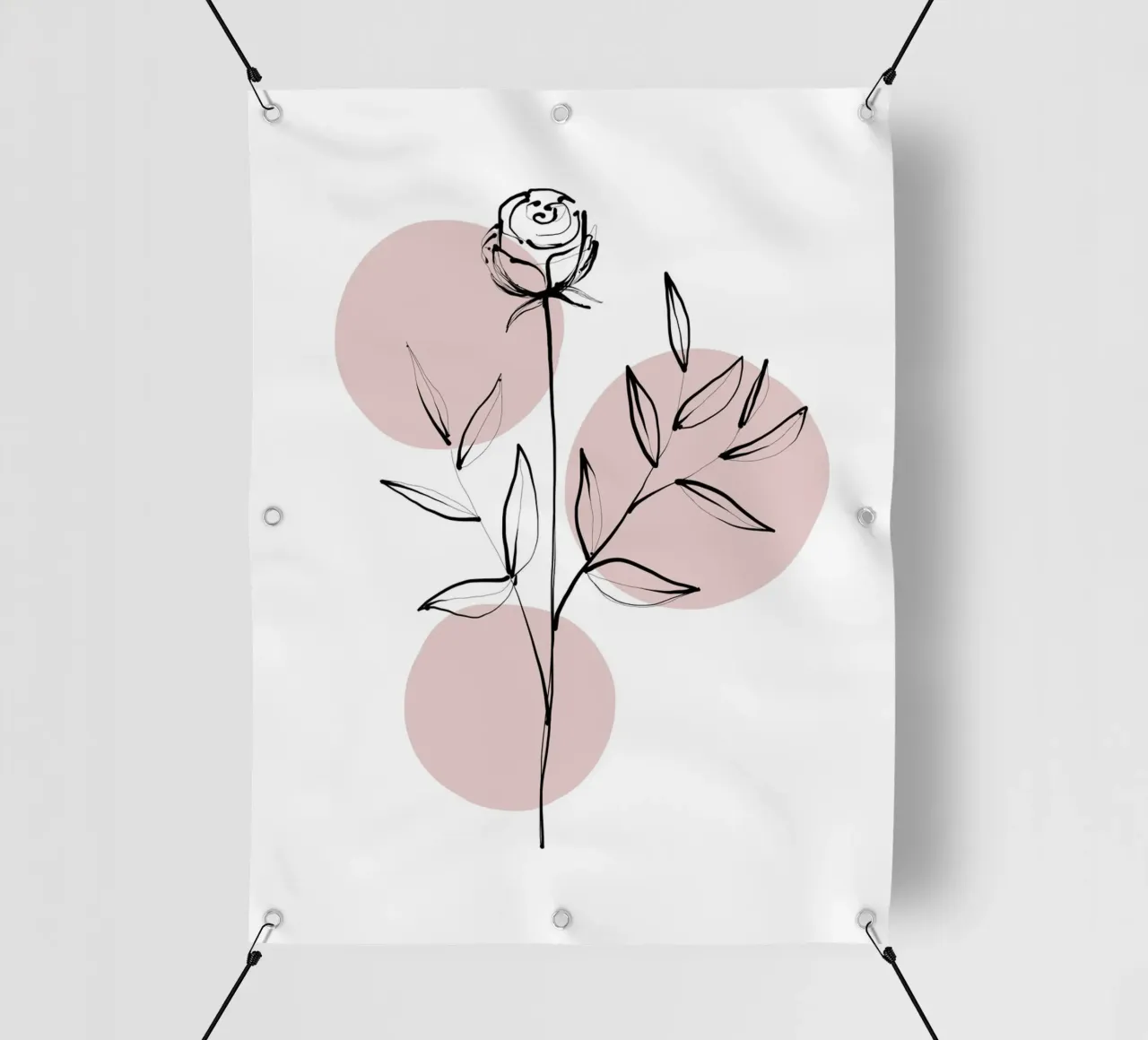 Alina Buffiere - Delicate Botanicals - Rose telo in pvc da The Artcircle