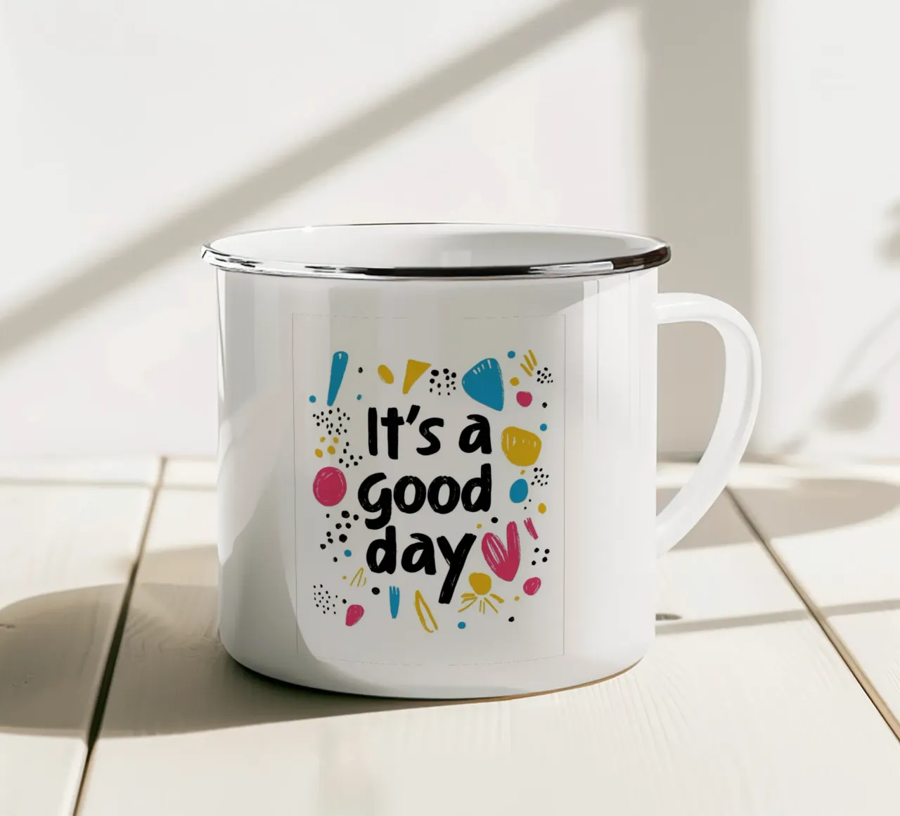 It's a good day tazza in smalto da Art Typo Essentiel