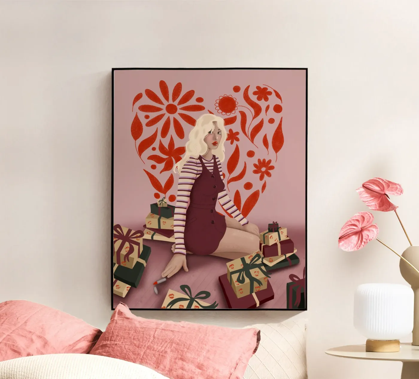 Lipstick Christmas plexiglass da Atelier Berzingue