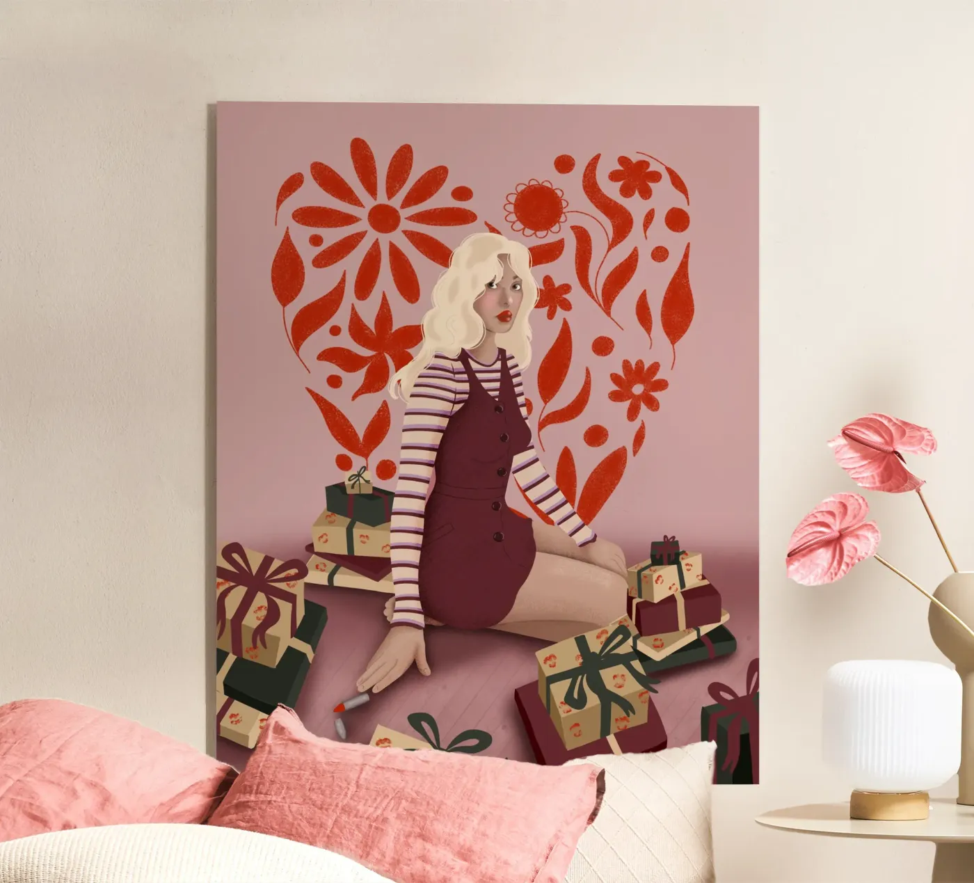 Lipstick Christmas plexiglass da Atelier Berzingue