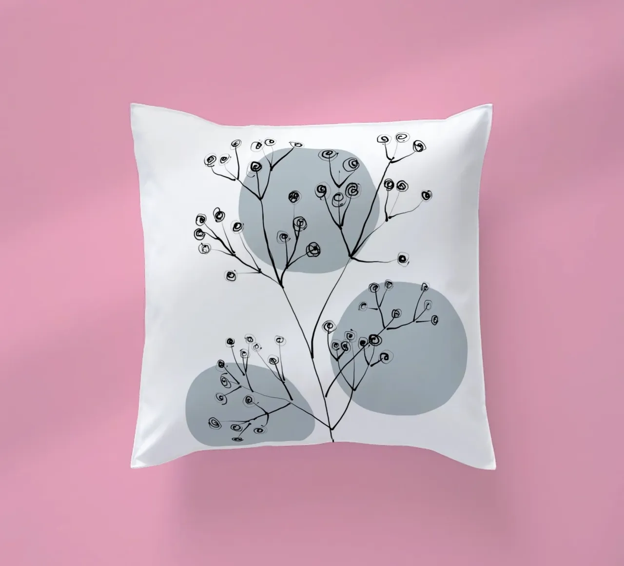 Alina Buffiere - Delicate Botanicals - Schleierkraut cuscino da The Artcircle