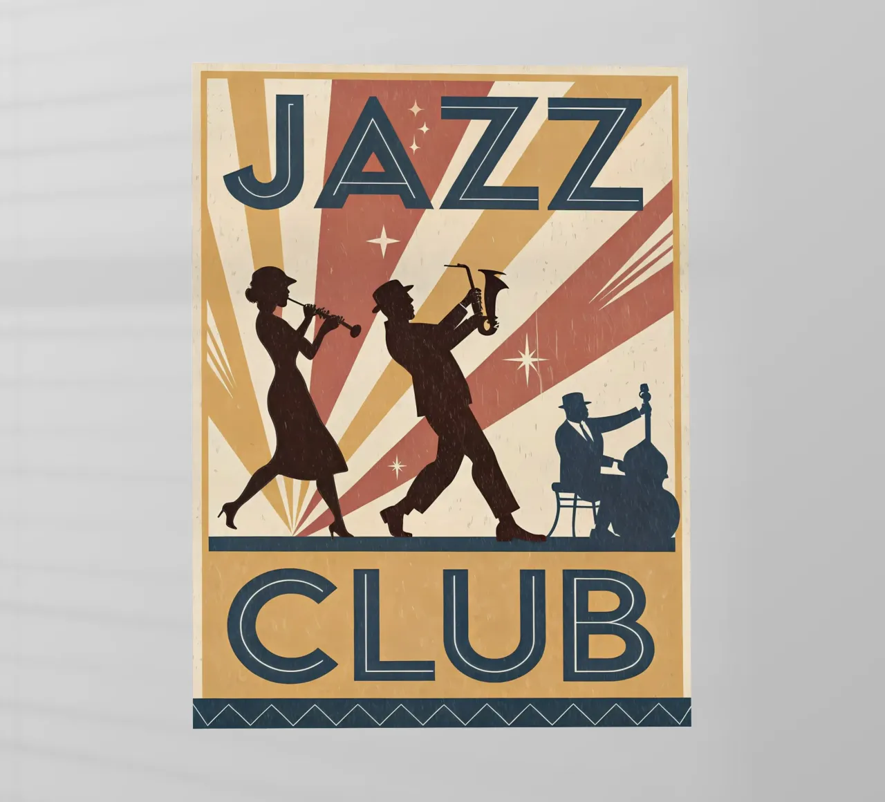 Silhouette di un jazz club in stile anni '20 pellicola backlit da Jester Krew Art