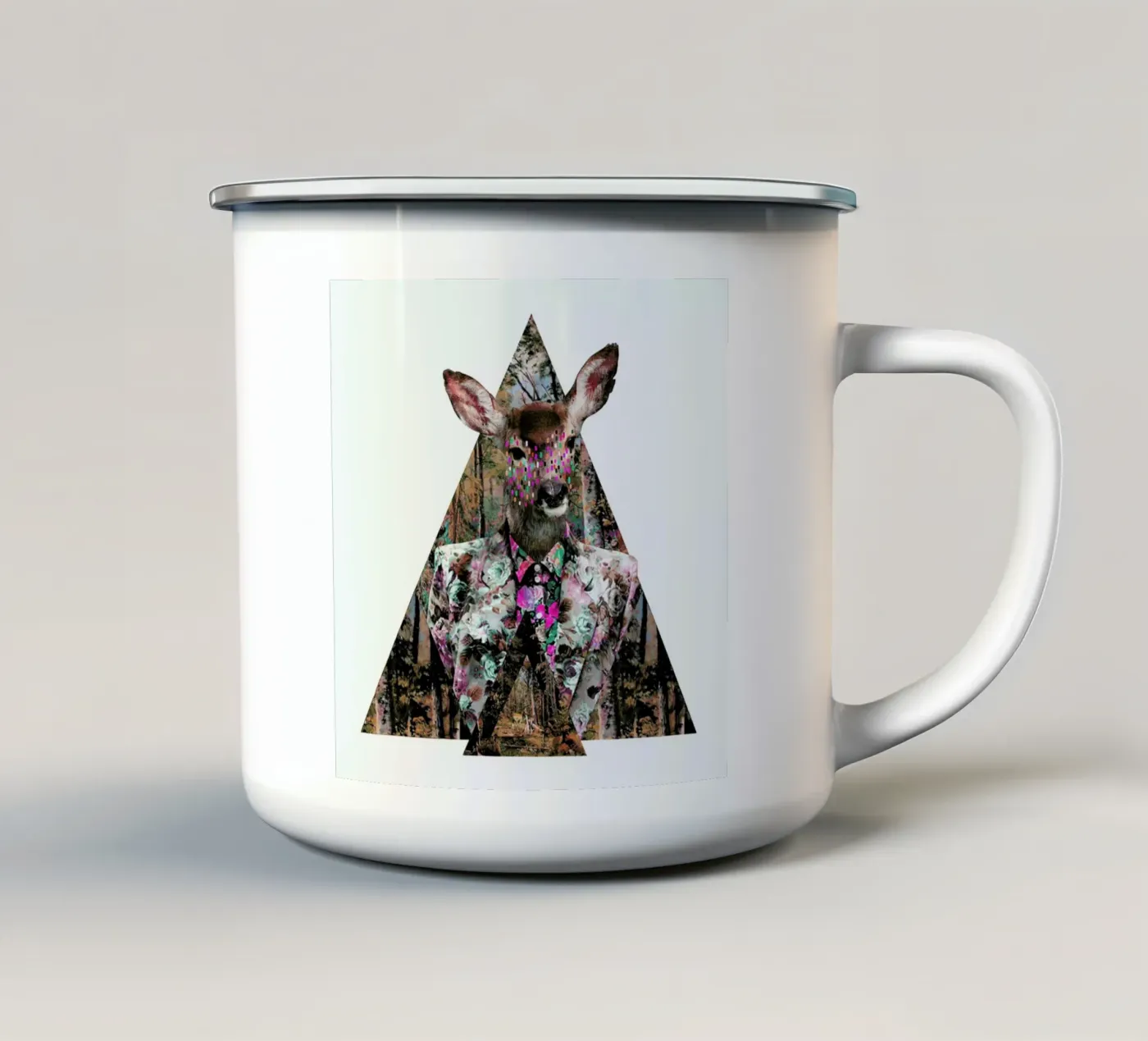 Bosque enamel mug by Kris Tate