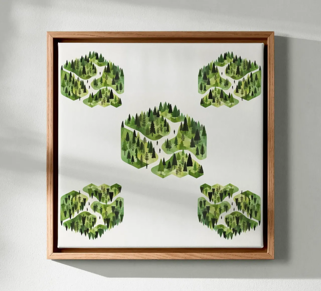Green emerge 3 -  scatter canvas with Floater frame by The Quiet Senju