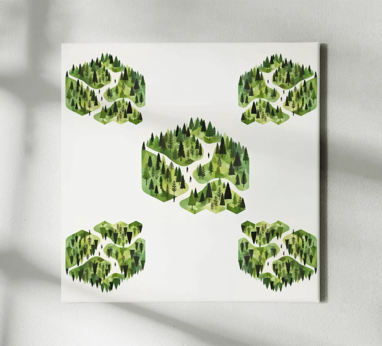 Green emerge 3 -  scatter canvas with Floater frame by The Quiet Senju