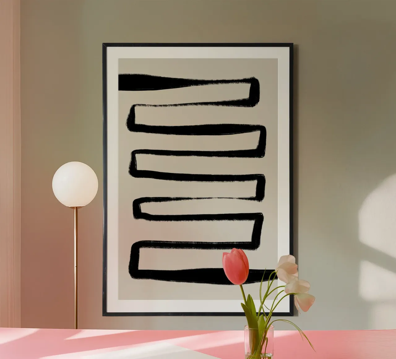 Alina Buffiere - Lungo viaggio poster con telaio in legno da The Artcircle
