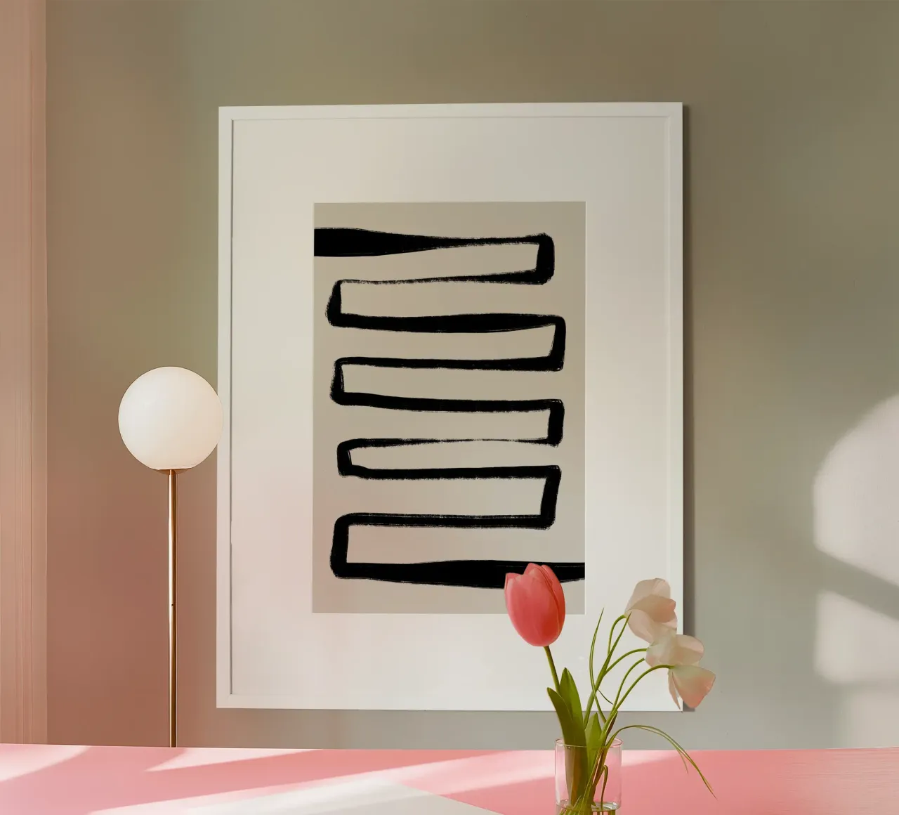 Alina Buffiere - Lungo viaggio poster con telaio in legno da The Artcircle