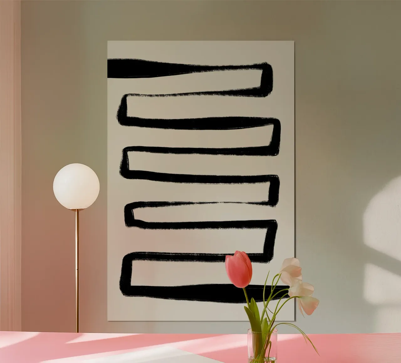 Alina Buffiere - Lungo viaggio poster con telaio in legno da The Artcircle