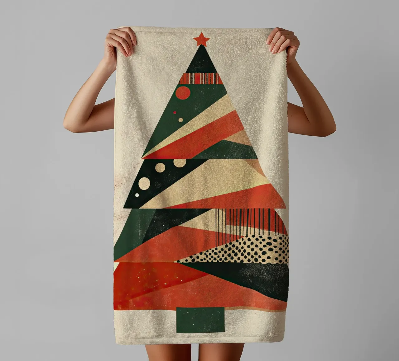 Kerstboom abstract towel by Imagine