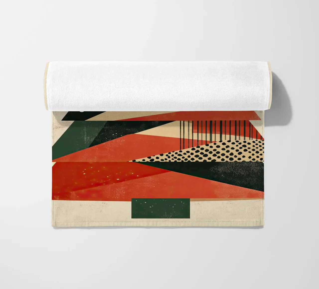 Kerstboom abstract beach towel by Imagine