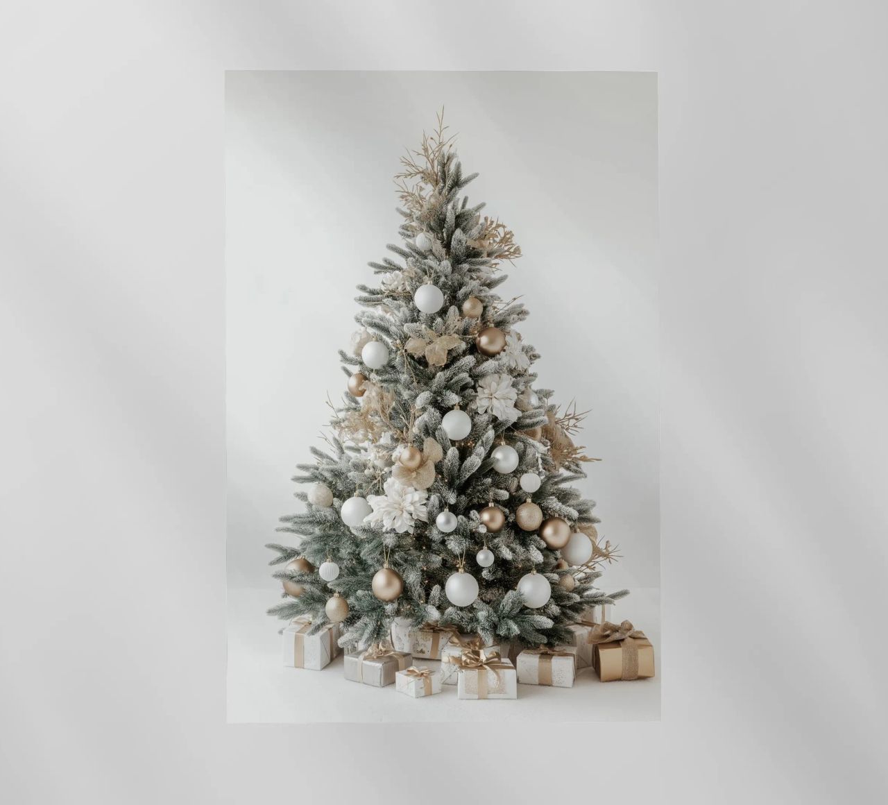 Albero di Natale con pacchetti pellicola backlit da Imagine