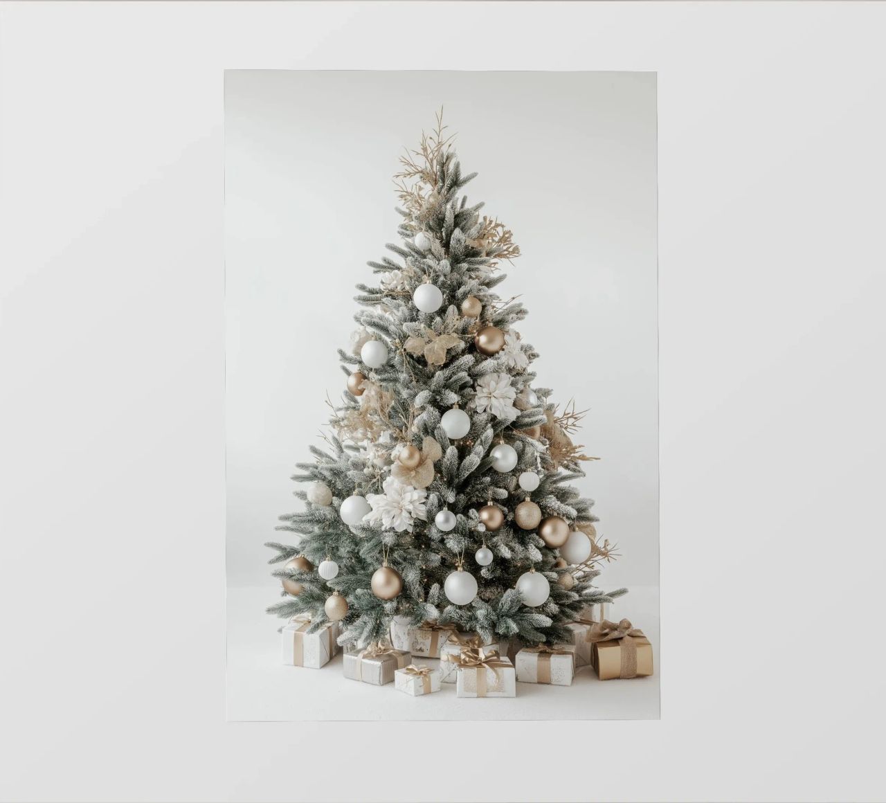Albero di Natale con pacchetti pellicola backlit da Imagine