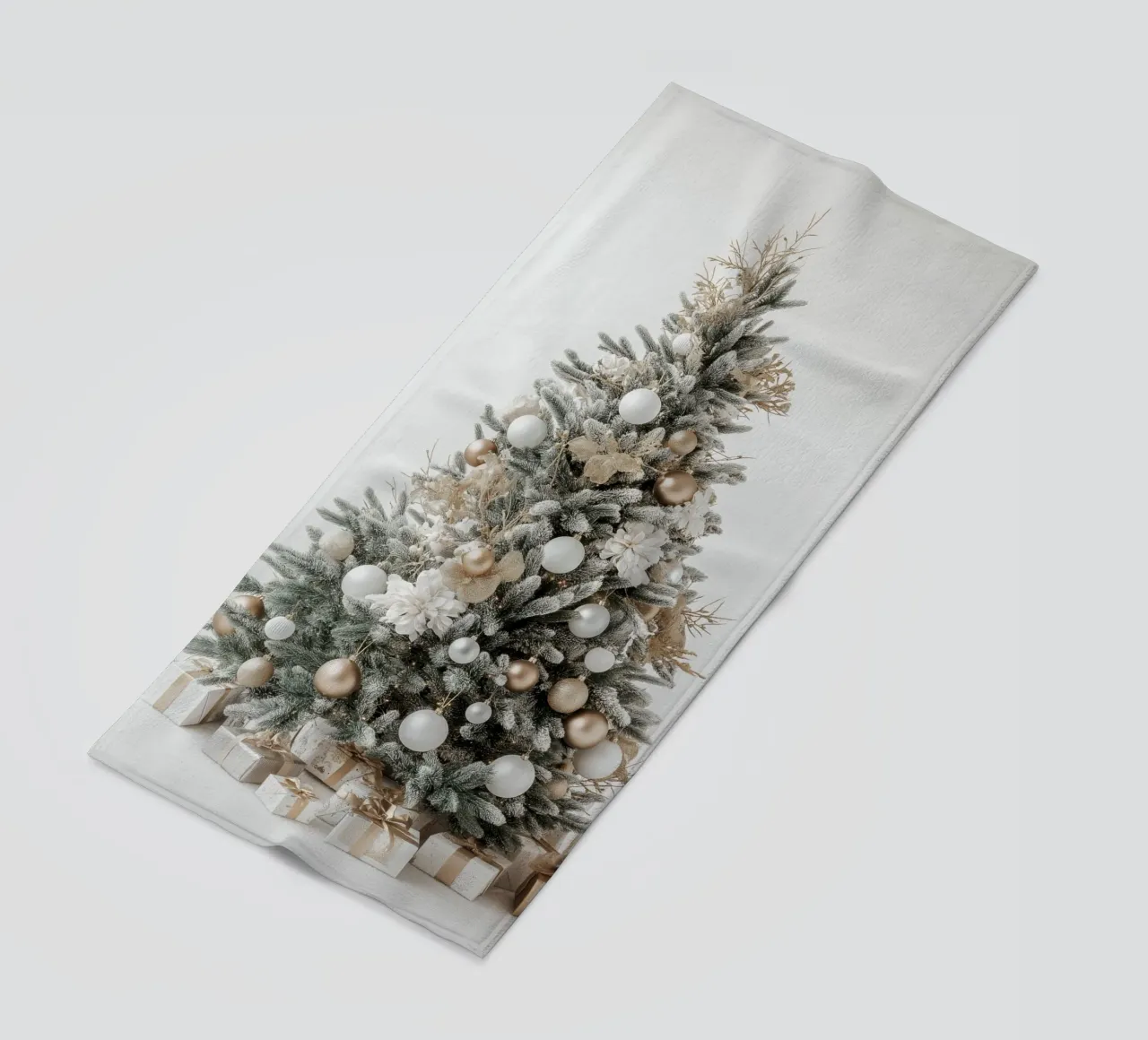 Árbol de Navidad con paquetes toalla de playa de Imagine
