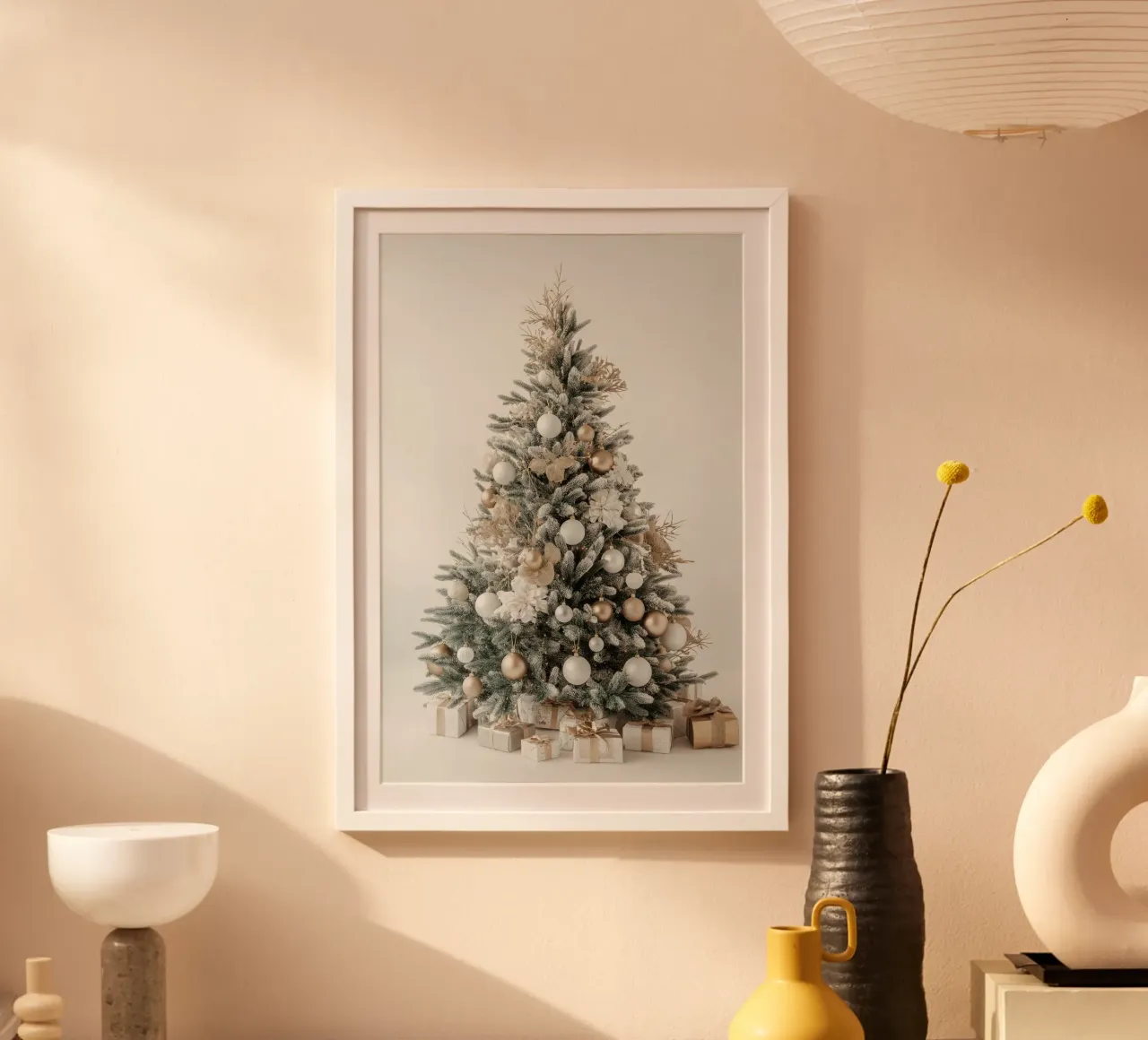 Albero di Natale con pacchetti carta hahnemühle da Imagine