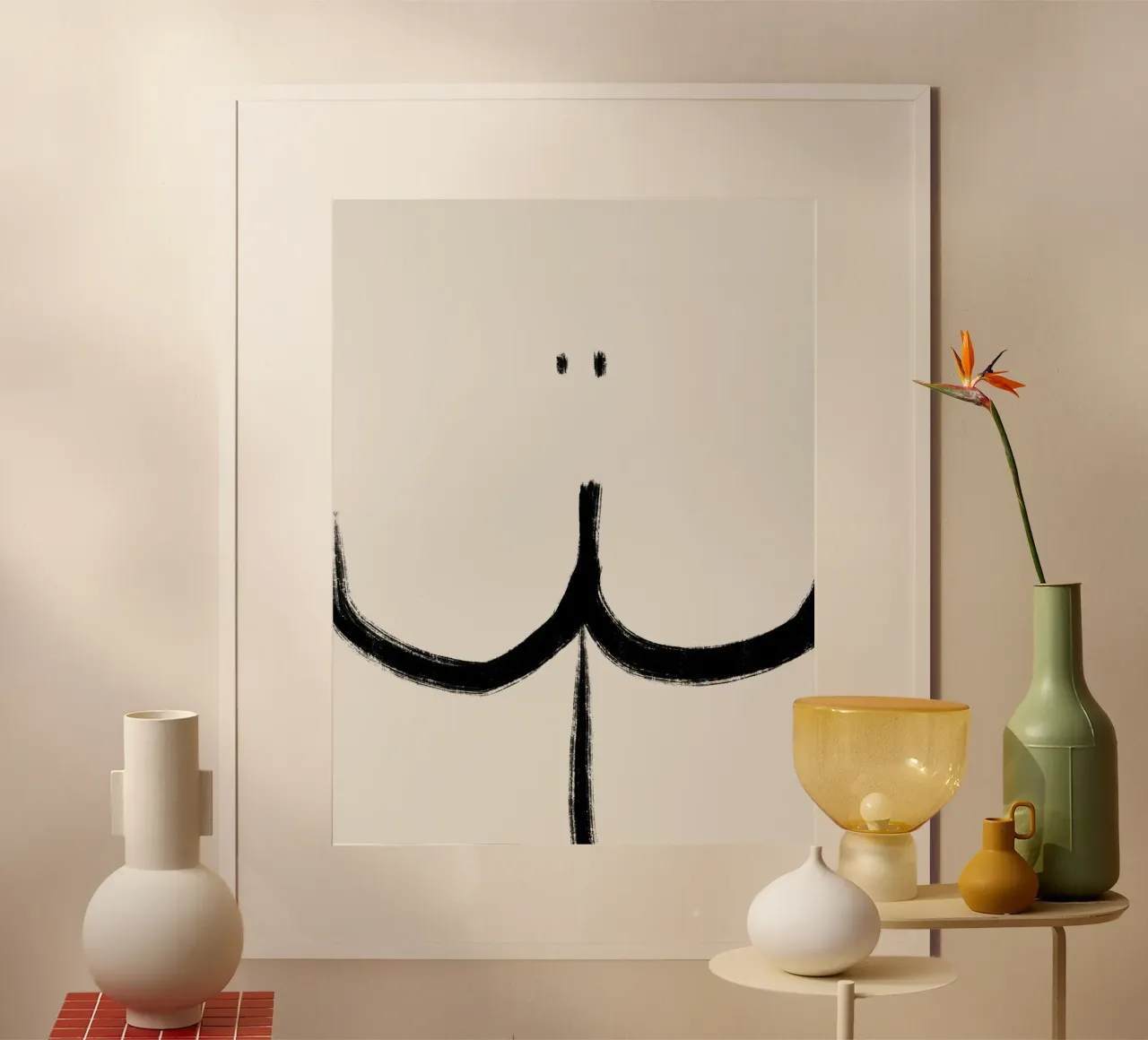 Alina Buffiere - Sguardo nudo sul sedere poster con telaio in alluminio da The Artcircle