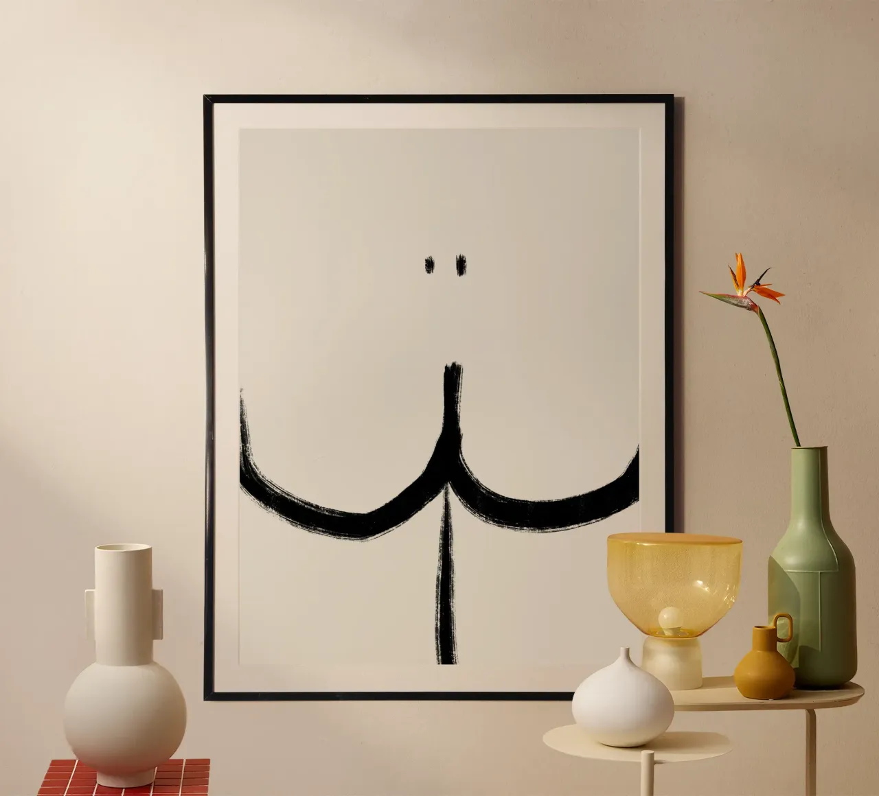 Alina Buffiere - Sguardo nudo sul sedere poster con telaio in alluminio da The Artcircle