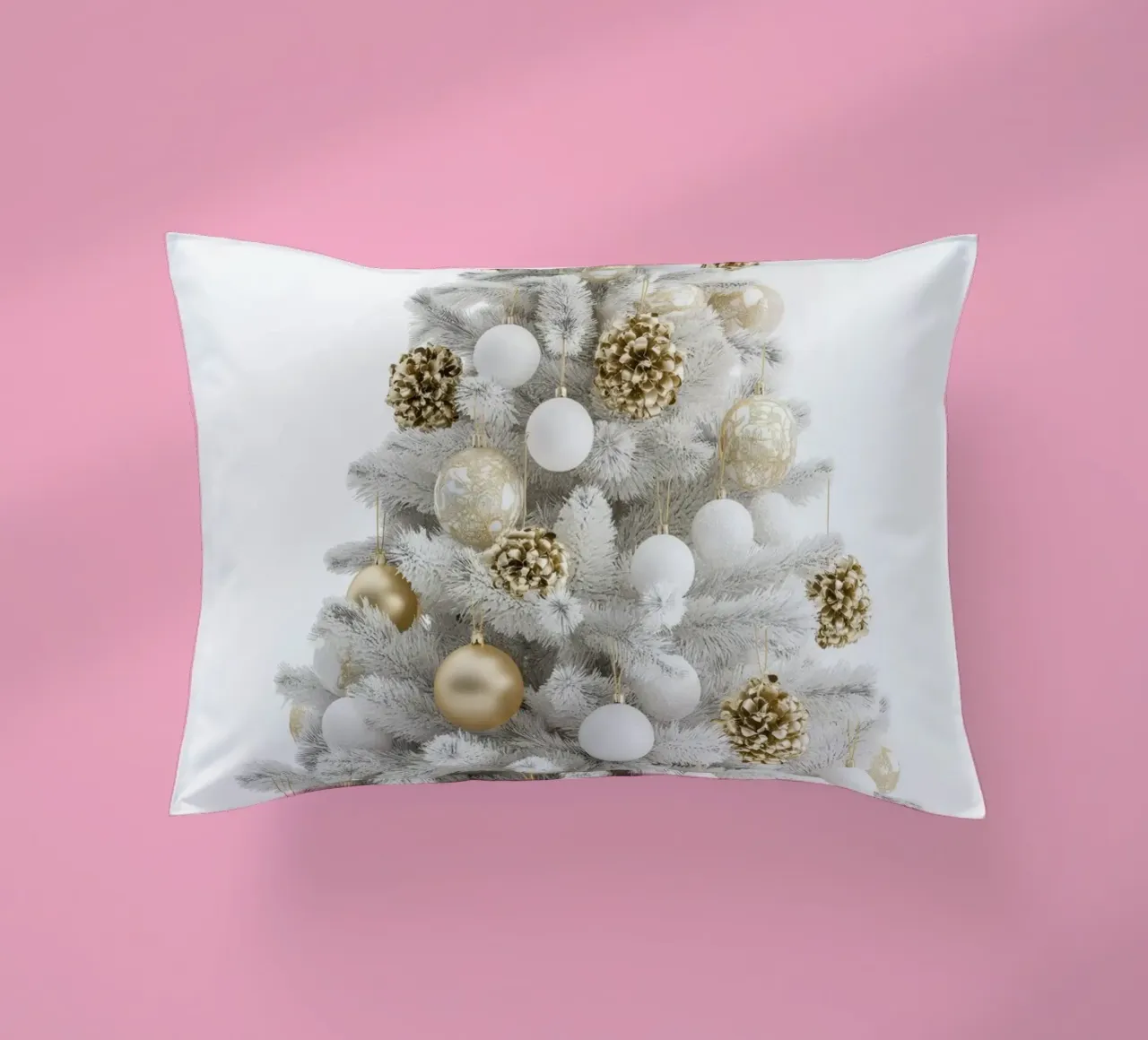 Albero di Natale bianco e oro cuscino da Imagine