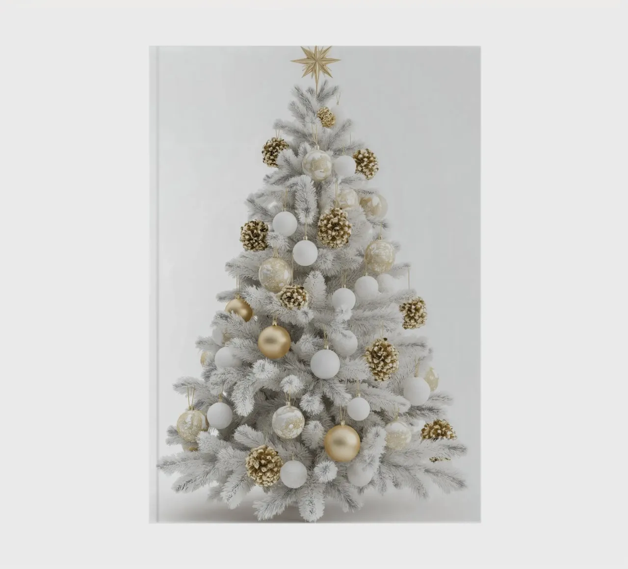 Christmas tree white and gold notebook by Imagine