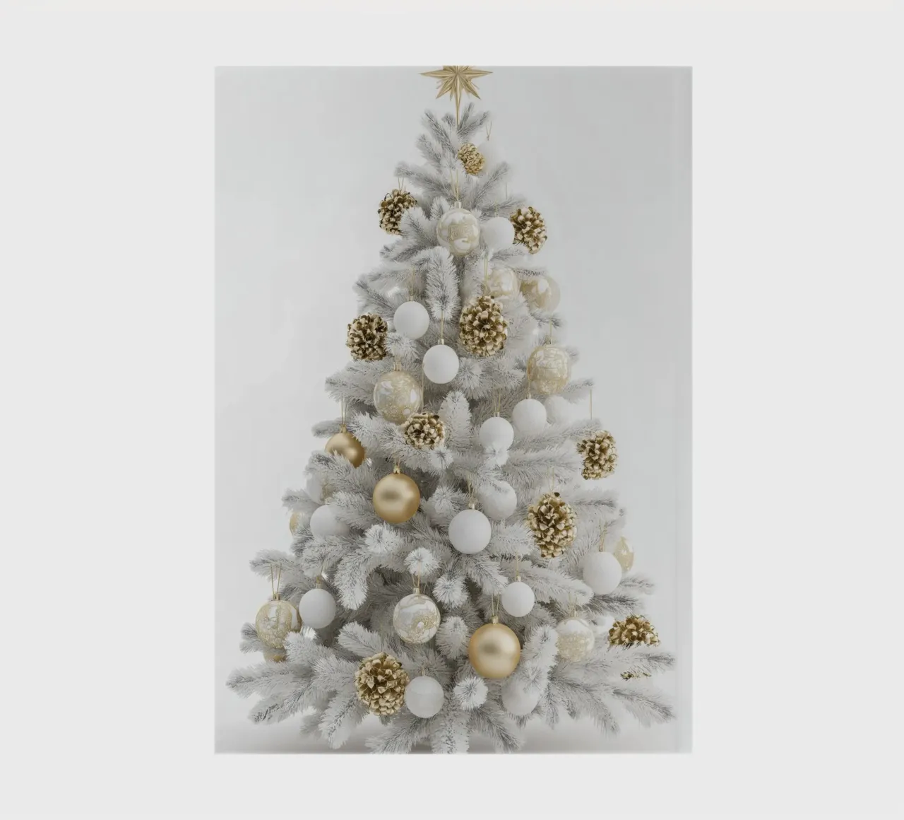 Christmas tree white and gold notebook by Imagine