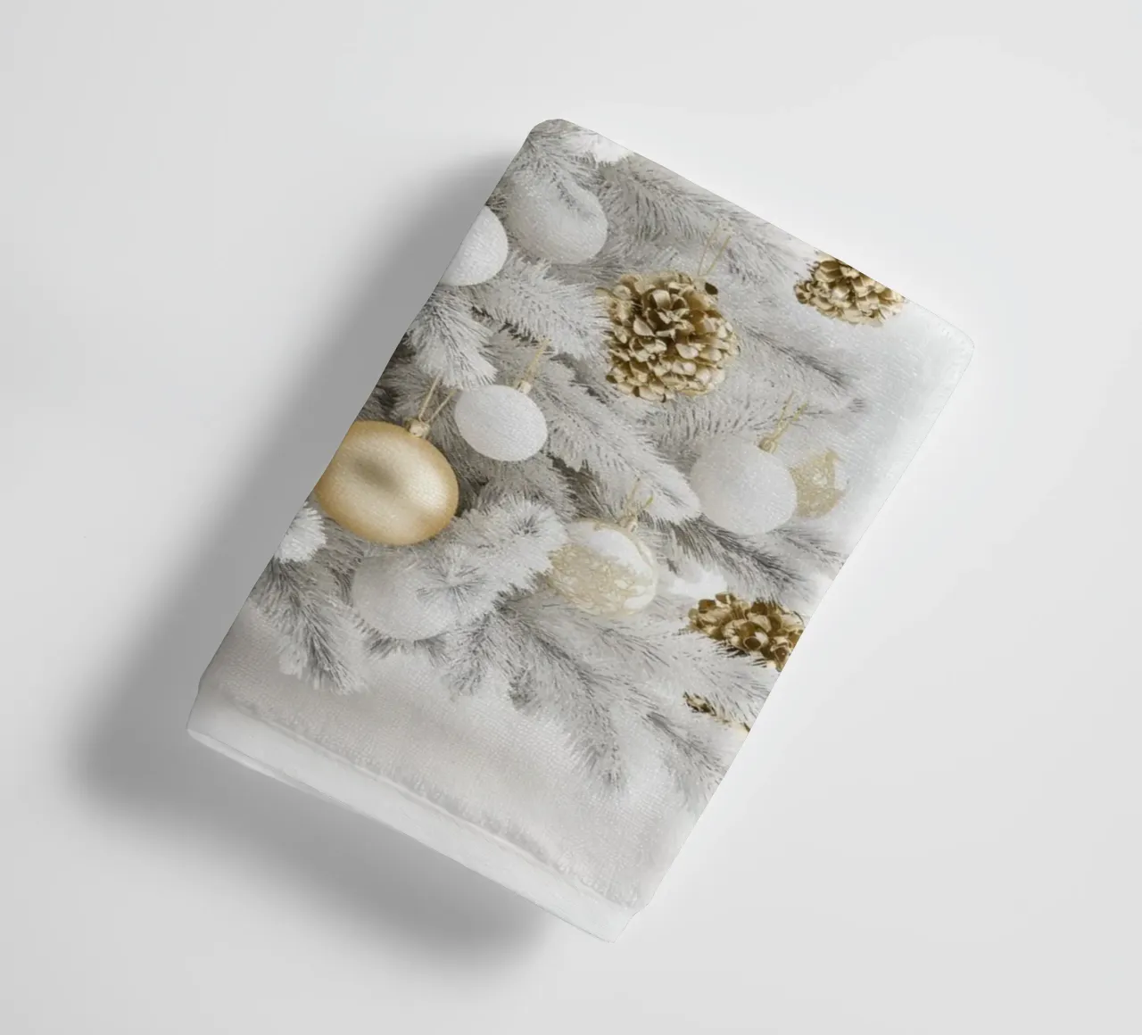 Albero di Natale bianco e oro asciugamano da bagno da Imagine