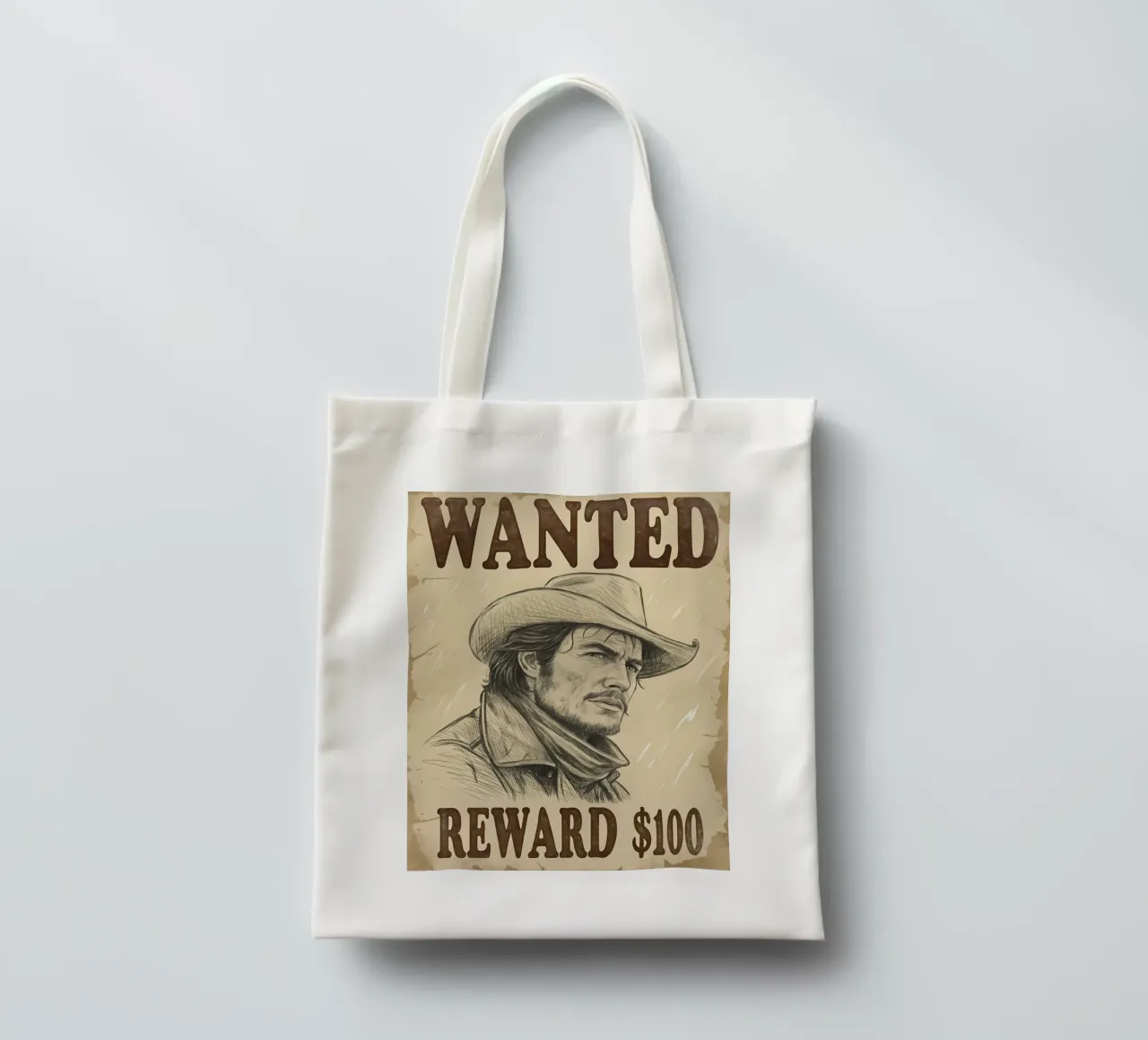 Poster di ricompensa per i ricercati del selvaggio West borsa in juta da Jester Krew Art